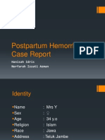 Postpartum Hemorrhage Case Report: Hanisah Idris Norfarah Izzati Azman