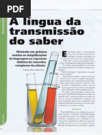 a língua da transmissão do saber