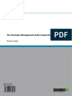 The Strategic Managament (KAO Corporation) : Seminar Paper