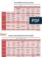 Century Tuna Superbods 2014 Meal Calendar: Lunch