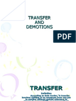 Transfer and Demotion
