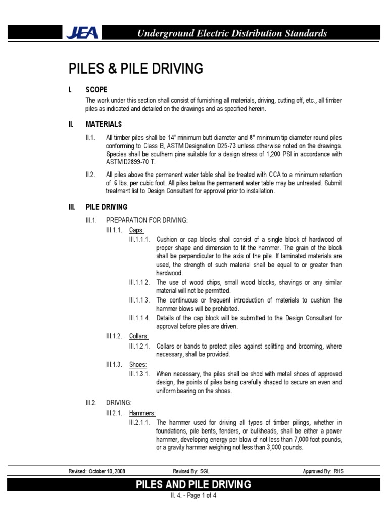 Underground Electric Standards | PDF | Deep Foundation | Lumber