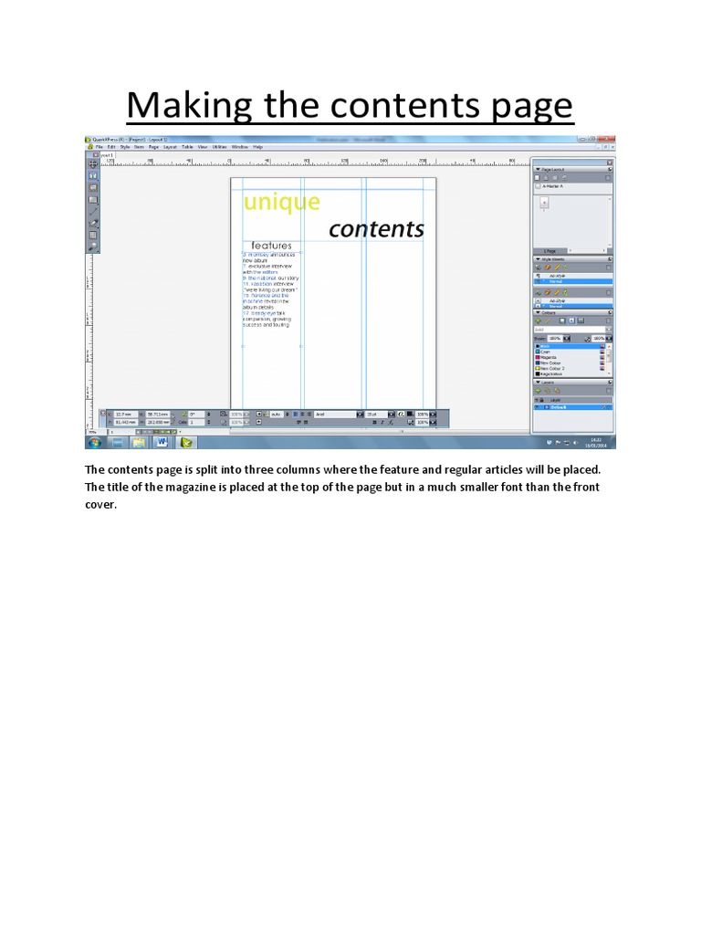 Designing an Effective Magazine Contents Page | PDF