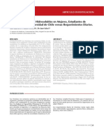 Ingesta de Vitaminas Hidrosolubles en Mujeres, Estudiantes de Medicina de La Universidad de Chile Versus Requerimientos Diarios
