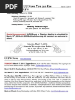 UU News You Can Use: This Sunday at UUFW