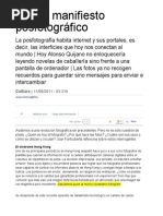 Por Un Manifiesto Posfotográfico - Fontcuberta