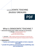 Democratic Teaching (Rudolf Dreikurs)