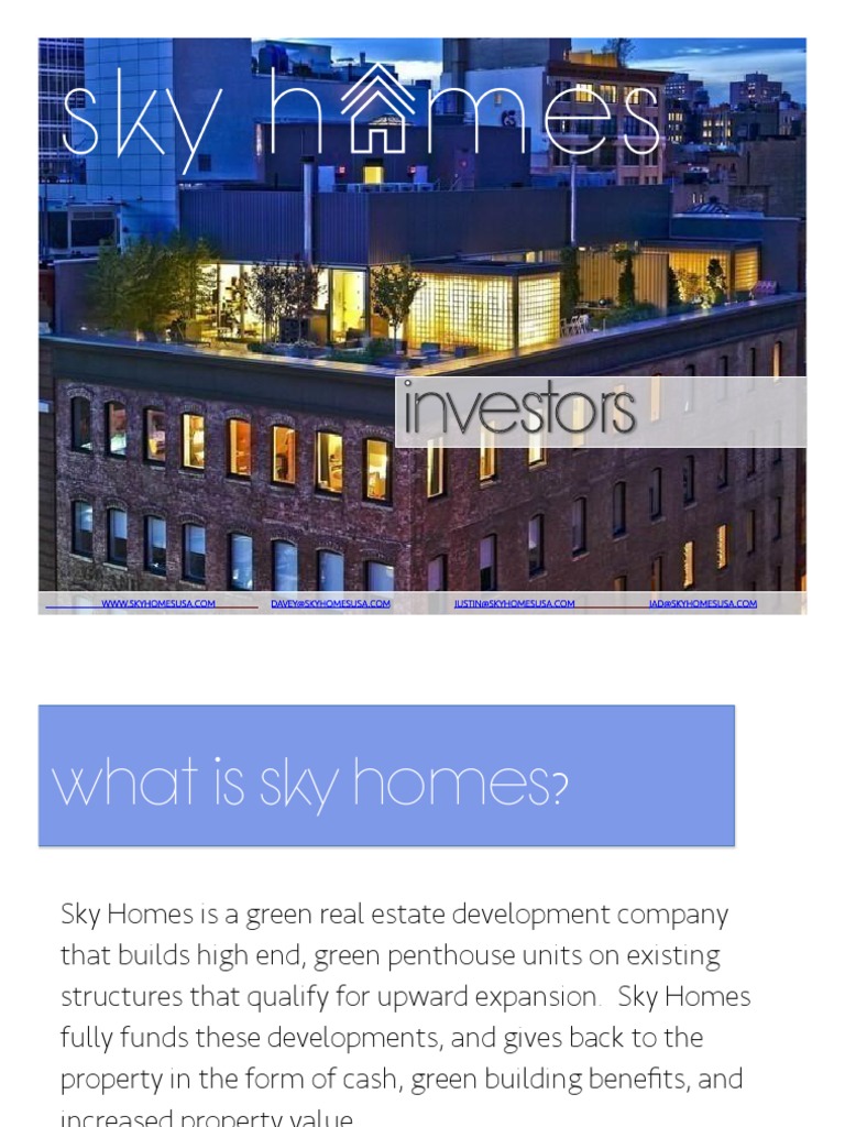 Sky Homes: Green Penthouse Development | PDF | Revenue | Master Of ... - Green Penthouse Developments