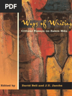 Download Ways of Writing Critical essays on Zakes Mda by LittleWhiteBakkie SN21123224 doc pdf