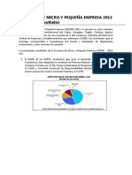 Principales Resultados Emype 2012 (Informacion Sobre Mype)