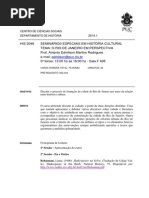 HIS 2046 - História e Cultura Urbana - Prof. Antonio Edmilson Martins Rodrigues - 2014.1
