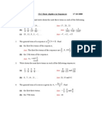 CH 2 Basic Algebra - Sequences