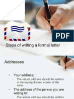 Steps of Writing A Formal Letter