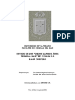 Estudio de Los Fondos Marinos, Área Terminal Marítimo Oxiquim S.A., Bahía Quintero. 2005
