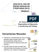 Cuidados en El Uso de Herramientas Manuales y Posturas en El Trabajo