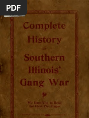 1927 Complete History Of The Southern Illinois Gang War - 