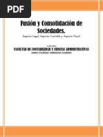 FUSIÓN Y CONSOLIDACIÓN DE SOCIEDADES MERCANTILES