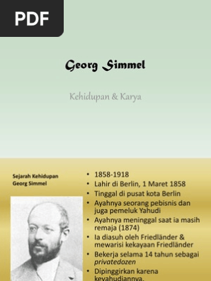 Georg Simmel Kebudayaan Individual Subjektif Dan Kebudayaan Objektif Dapur Imajinasi