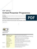 30th International Congress of Psychology South Africa 2012 Invited Speakers Programme
