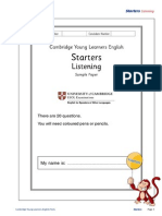 Starters Listening Sample Paper