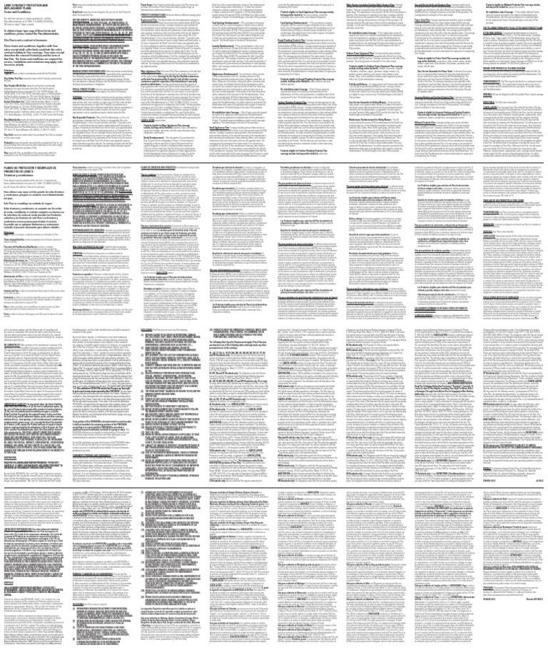 Lowes Product Protection and Replacement Plans Receipt Refrigerator