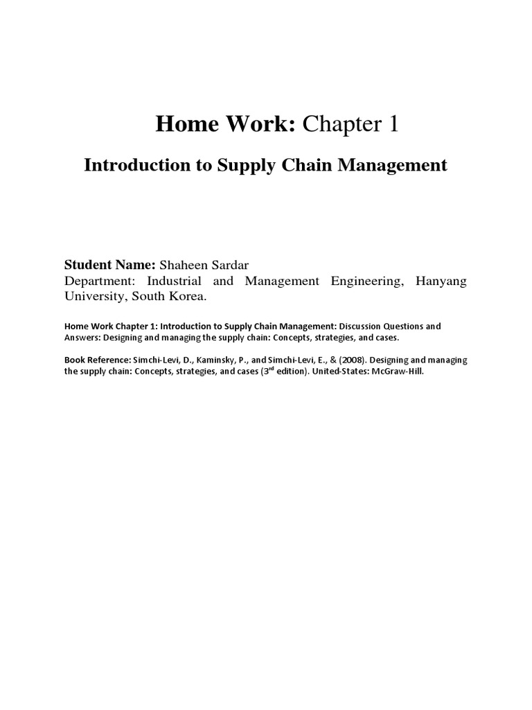 Supply Chain Management Overview | PDF | Supply Chain | Warehouse