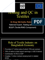 Presentation On Textile Testing by Dr. Md. Saifur Rahman