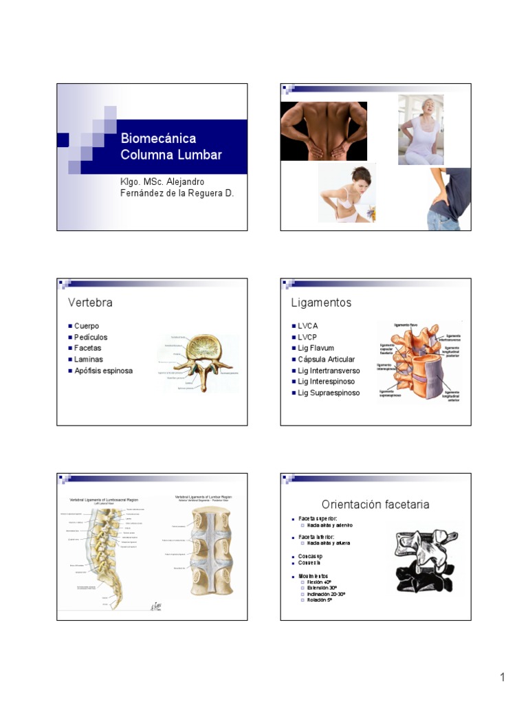Biomecánica de la Columna Lumbar | PDF