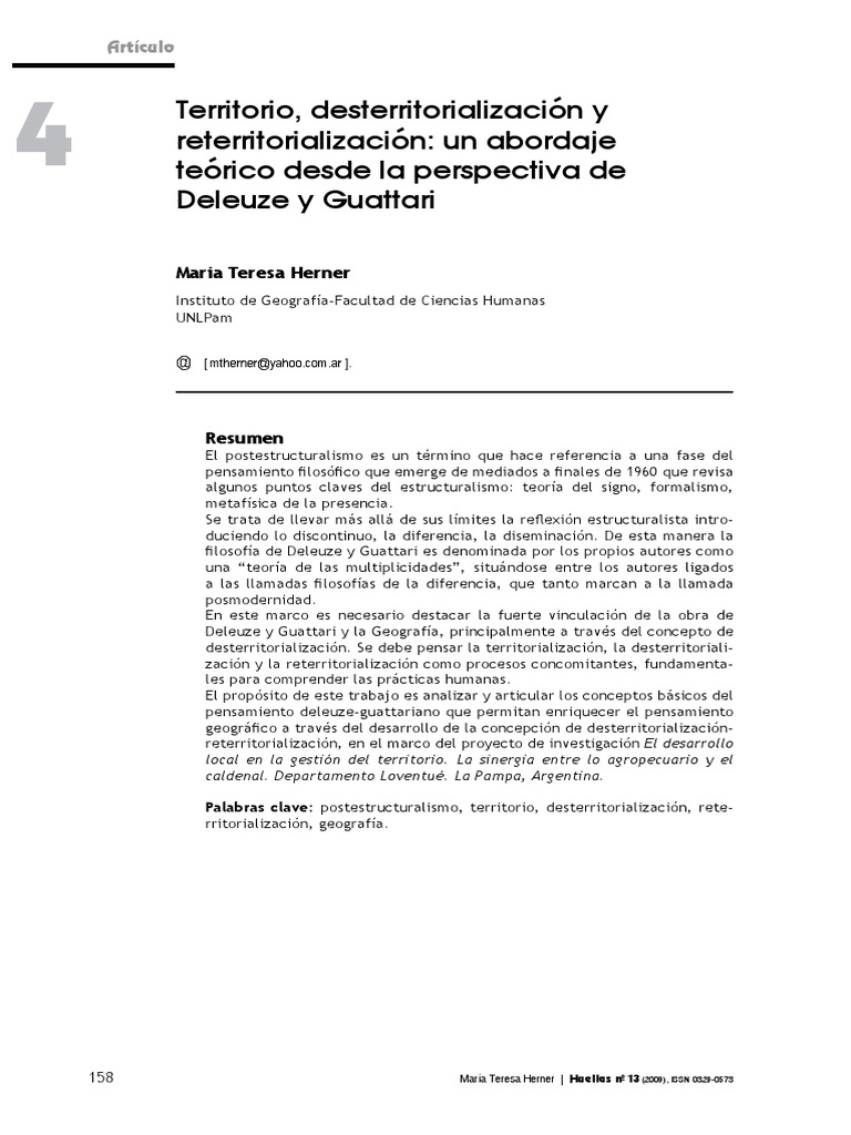 Desterritorialización en Deleuze y Guattari | PDF | Gilles Deleuze ...