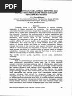 Download Pengaruh Kualitas Layanan Reputasi Dan Kepuasan Mahasiswa by Adrian Syah SN211314040 doc pdf