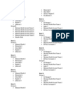 Pairings Day 2 Morning