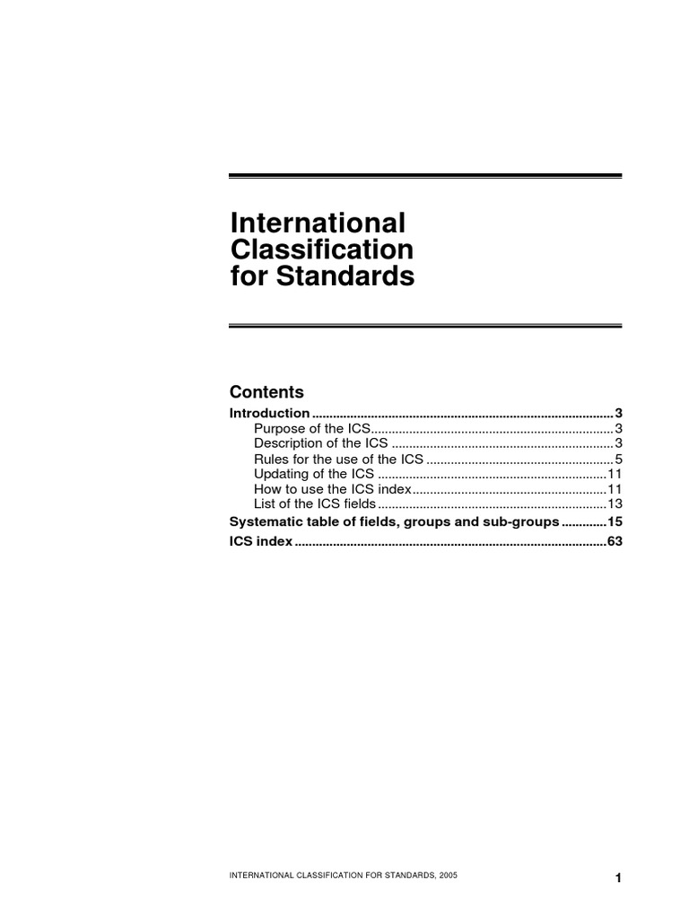 Classification of ISO Standards | PDF | Waste | Technical Drawing
