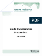 Grade 8 Mathematics Test Examples (2013)
