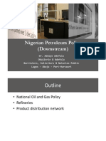 Nigerian Petroleum Policy (Downstream)