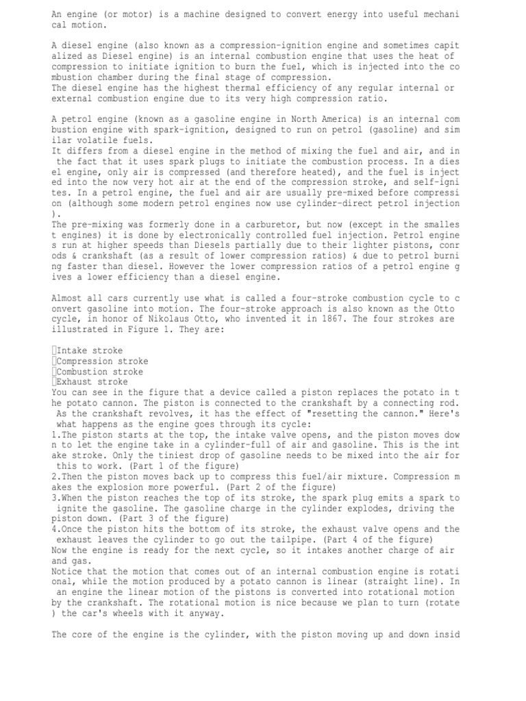 Engine | PDF | Internal Combustion Engine | Diesel Engine