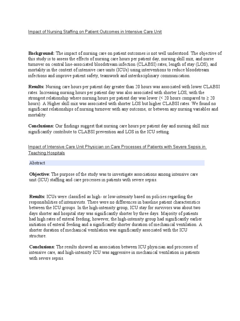 Abstract for nursing paper image