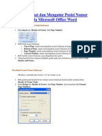 Cara Membuat Dan Mengatur Posisi Nomor Halaman Pada Microsoft Office Word