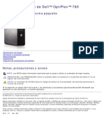 Dell OptiPlex 780 Manual Servicio