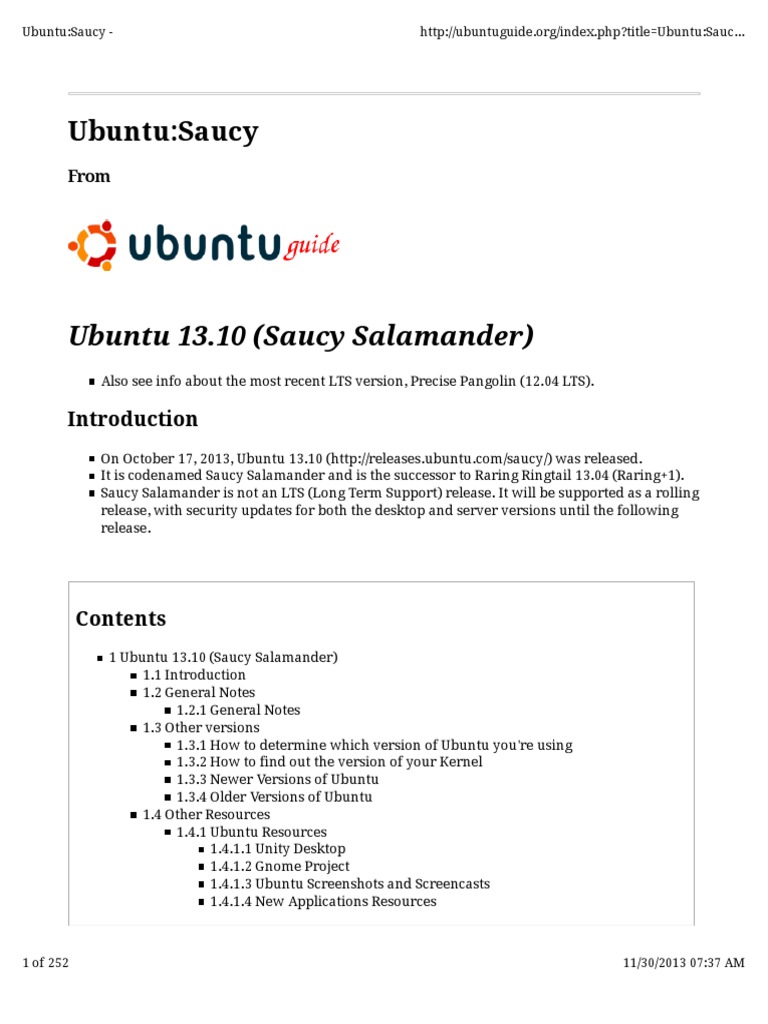 UbuntuguideSaucy Pt1 | PDF | Ubuntu (Operating System) | Firefox
