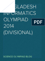 Bangladesh Informatics Olympiad 2014 (Divisional)