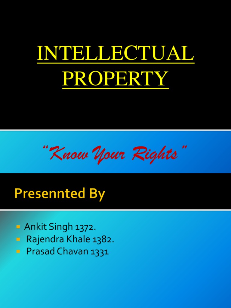 Finalppt Ip 120705063938 Phpapp02 | PDF | Intellectual Property | Patent