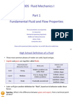 ME 305 Part 1 Fundamental Fluid and Flow Properties