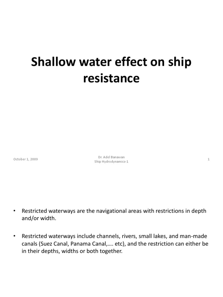 Shallow Water Effects on Ship Resistance | PDF | Physical Phenomena ...