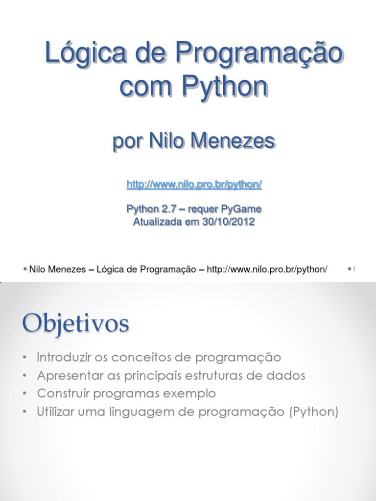Curso de Python | PDF | Python (Linguagem de Programação) | Lógica