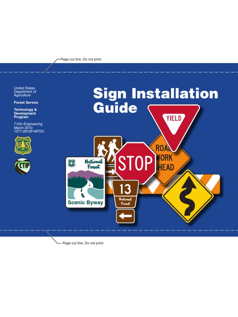 Sign Installation Guide for Scenic Byways | PDF | Road | Traffic
