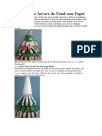 Como Fazer Árvore de Natal com Papel