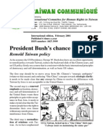 President Bush's Chance: Remold Taiwan Policy