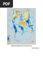 Distribuição das precipitações Mundo