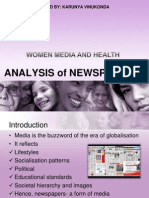 Women, Media and Health: Analysis of Newspapers.