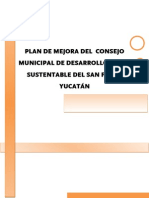 Plan de Mejora Del COMUDRS de - San Felipe Yucatán